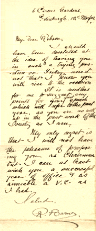 Letter from Robert Burns