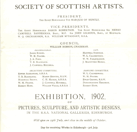 Exhibition with the Society of Scottish Artists ~ 