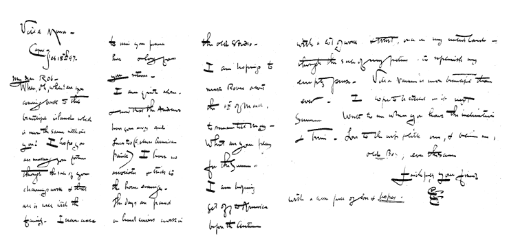 To Robson from C C Coleman in Capri, February 15th 